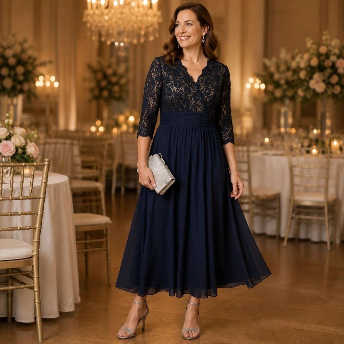 jessica howard navy blue dress Formal Wear for sale this gown features
