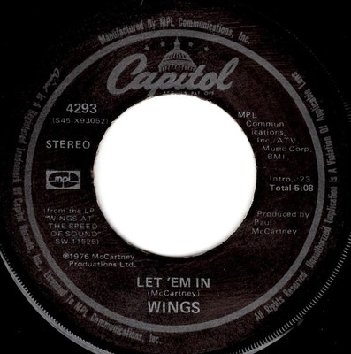 Wings  - Let 'Em In (7'', Win)