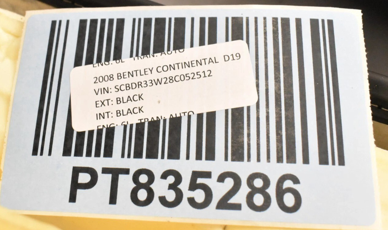 07-11 Bentley Continental Front Right Side Top Upper Seat Cushion 3W3881776B Oem