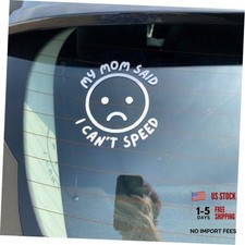 My Mom Said I Can't Speed Waterproof Vinyl Decal Car Bumper Window 15cm White