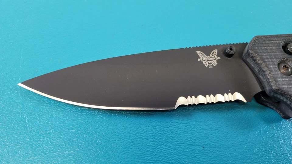 Cuchillo Plegable Benchmade 610 SBK Blackwood Rukus S30V Micarta G10 Manijas TR582 Foto 2 de 4
