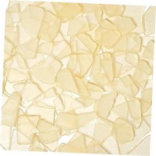 16oz Frosted Dyed Seaglass Pieces for Crafts Versatile Sea Glass for Yellow
