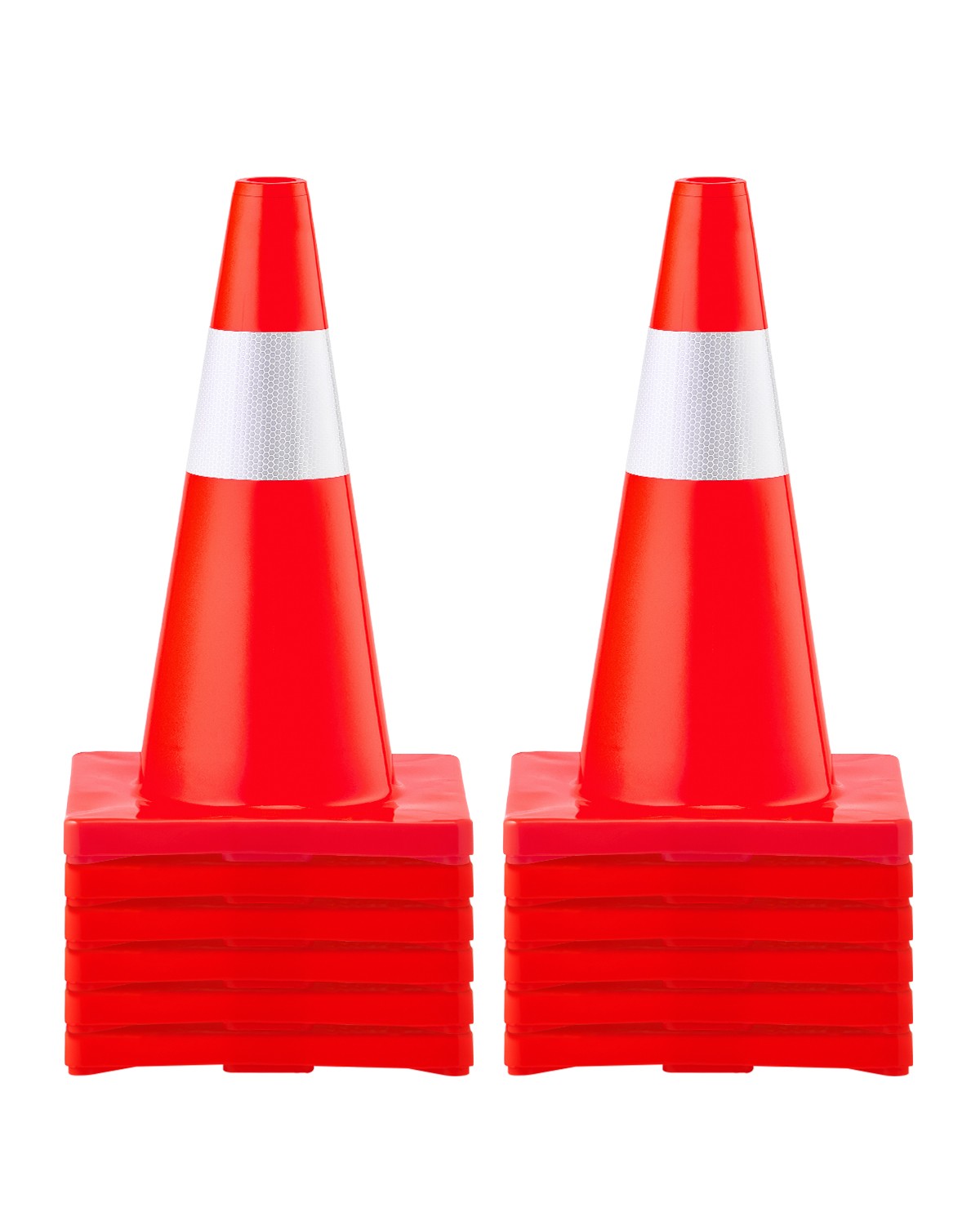 Cône de signalisation VEVOR lesté et incassable pour sécuriser les zones de travaux