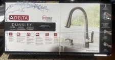 Delta Dunsley Single-Handle Deck Mount Pull-Down Kitchen Faucet w/Spotshield