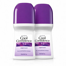 Avon Cool Confidence Original Roll-On Antiperspirant Deodorant 2.6 oz 2 Pack