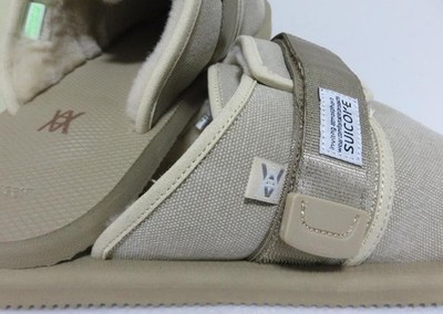 Suicoke ZAVO Daniel Arsham Sandals Size US13 31cm Shearling Beige