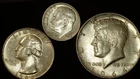 1964 silver dime Quater Half  Lot SB04