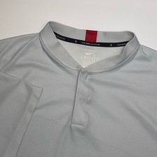 Nike Tiger Woods Golf Polo Shirt XL Dri-FIT Blade Collar Gray CT3799-100 READ