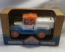 Vintage ERTL Elmer's Glue 1918 Ford Truck Die Cast Coin Bank  Box Damage