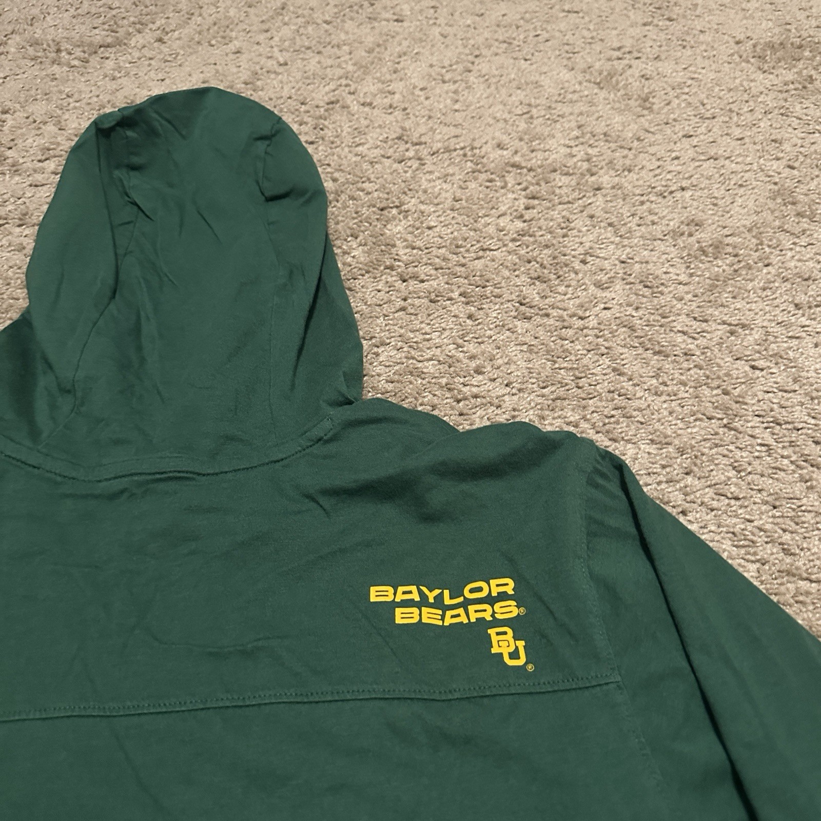 Baylor Bears Hoodie Mens Large Nike Pullover Bears Team Issued Football Green thumbnail 6