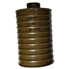 Soviet EO-16-IV-78-10 B435 Gas Mask Filter – 4¼" x 7", 1960s+ 
