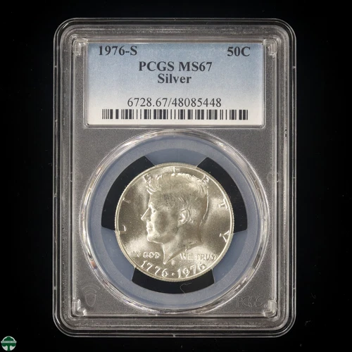 1976-S Kennedy 40% Silver Half Dollar PCGS MS67