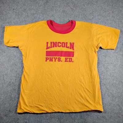 Vintage BJJ Sport Arrowear Reversible Lincoln Phys Ed T-Shirt Mens Medium USA