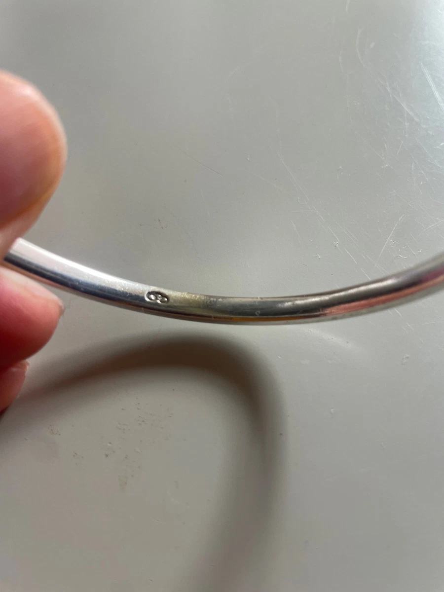 Links of London 925 Sterling Silver Round Bangle Bracelet 20g, 19cm