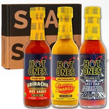 Hot Ones Hot Sauce Challenge Set - Season 29 Trio - Hot Sauces Gift Set - Var...