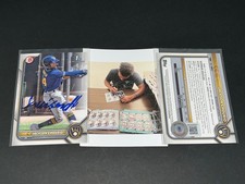 Jackson Chourio Brewers Auto Signed 2022 1st Bowman Base Full Sig Beckett Holo -