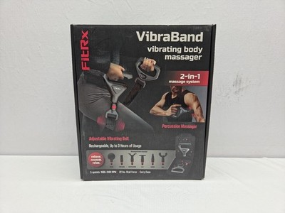 FitRx VibraBand Vibrating Body Massager - 2-in-1 Massage System Multiple Heads