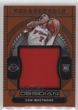 2023 Panini Obsidian Electric Etch Orange Flood 42/99 Cam Whitmore #UM-CWH 0b0m