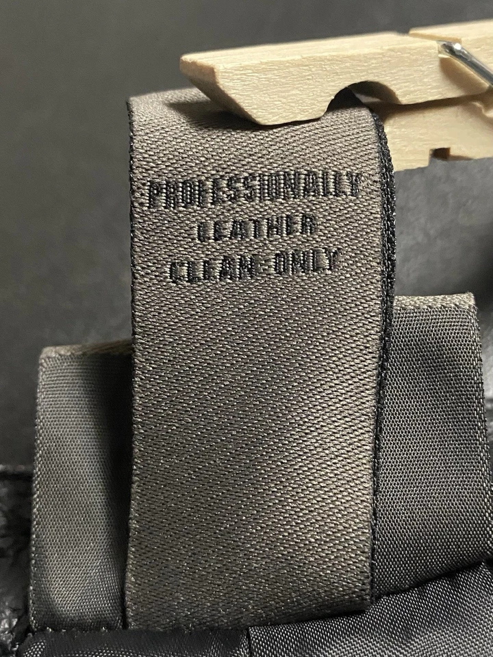 Uniform John Paul Richard Leather Black Lined Pants Size 6 Side Zip - Image 4 of 4