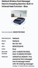Nekteck 4332499060 Kneading Shiatsu Therapy Foot Massager