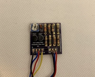 VINTAGE GAMING AND MORE Atari 2600/7800 Composite Video Mod 2.0 - NEW and IMPROVED Upgrade Kit - DIY