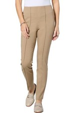 Nina Leonard Millennium Tummy-Smoothing Ankle Pant Tan