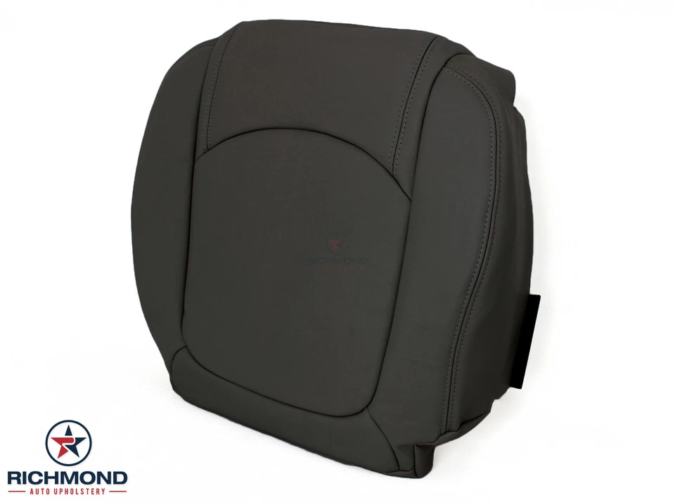 Cubierta de asiento de cuero de repuesto inferior del lado del conductor Saturn Outlook 2007-2010 negra Foto 3 de 4