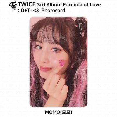 TWICE〜モモ ラキドロ トレカ FORMULA OFLOVE:O+T=<3> TWICE 3rd Album Formula of Love : O+T= 3 Official Photocard