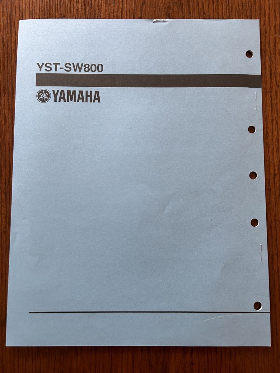 Yamaha YST-SW800 Subwoofer System Technical Guide OEM