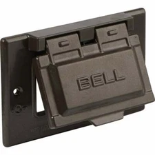 NEW Hubbell 5101-2 Bell Horizontal Mount Weatherproof Outdoor Box Cover - Bronze