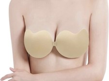 Womens Clothing Strapless Sticky Bra Lift up Backless Bra  Adhesive cup b