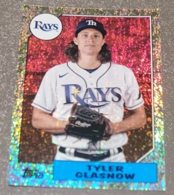 Tyler Glasnow 2022 Topps Archives #237, Red Sparkle Parallel SN 36/50 Rays