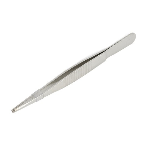 Toothed Tweezers Silver Stainless Steel Toothed Tweezers 125mm / 5Inch - Picture 4 of 23