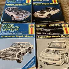 Lot of 4 Haynes Repair Manuals #'s 30050, 38010,36075,36020 Free Ship