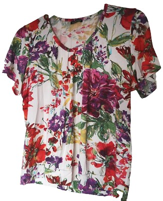 T Shirt Bluse Damen M Blumen Muster Von Luisa Viola