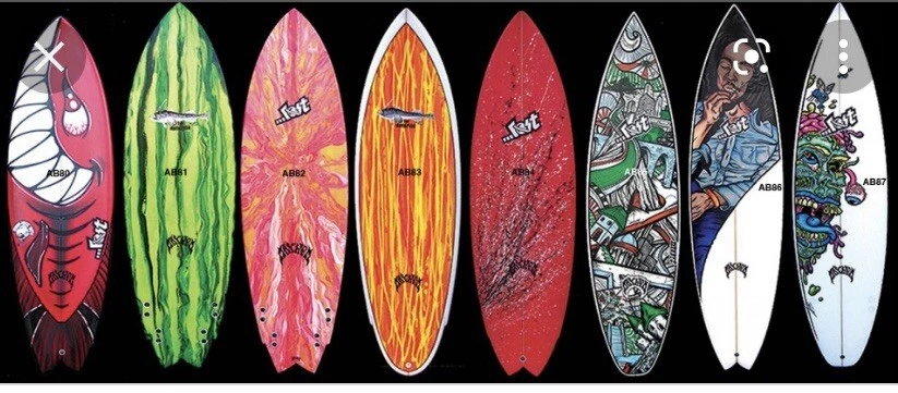 Lost on sale surfboard art