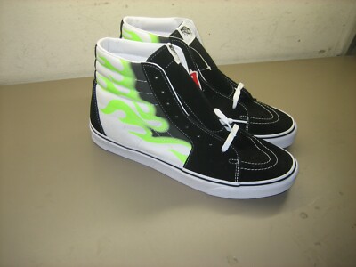 vans sk8 green flame