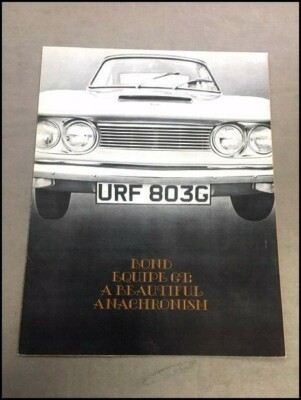 1969 Bond Equipe GT Vintage Original Car Sales Brochure Catalog