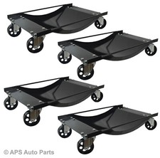 4x Car Wheel Dollies Skates Car Van Vehicle Positioning Trolley 450kg Per Dolly