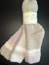 LEMON Brand Cozy Crew Ladies' Socks Fuzzy Warm Socks Size 5-9.5 NEW