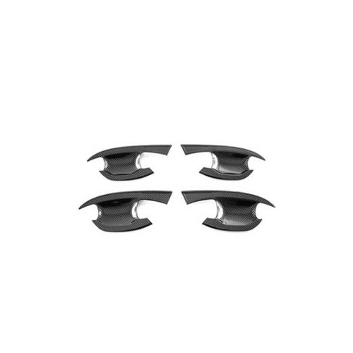 Cubierta de tazón de manija de puerta exterior de fibra de carbono 4X para KIA Sportage 2022-2024 - Imagen 6 de 7