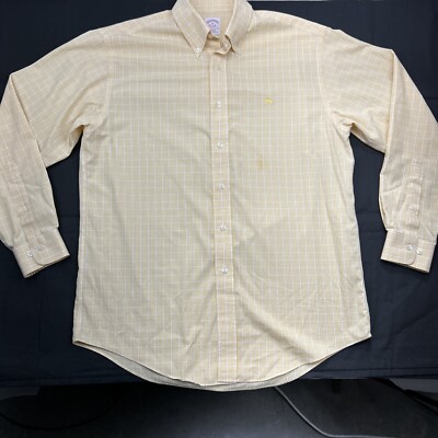 Regular Fit Brooks Brothers Dress Shirt Sizes Brooks Brothers Men's Plaid Dress  Shirt Green/White Long