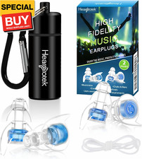 Concert Ear Plugs, 2Pairs Reusable high Fidelity Musician Ear Plugs for Concerts