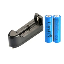 2x UltraFire 14500 Battery 3.7V 1800mAh Li-ion Rechargeable Cell + Smart Charger