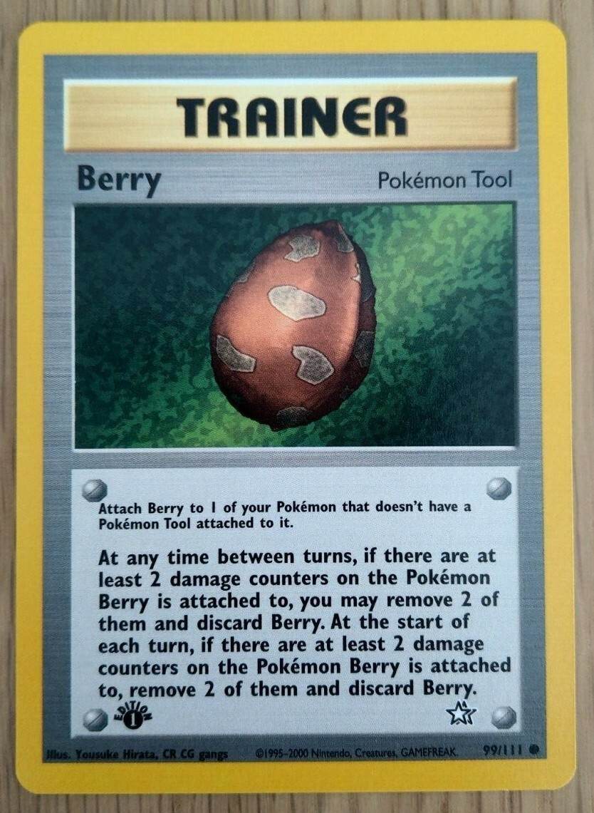 Berry - Neo Genesis Set - 99/111 - 1st Edition Common Trainer Pokémon Card