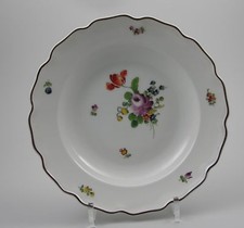 Nymphenburg Suppenteller Teller &Oslash;24,5cm brauner Rand  462 865 29 Blumen 1.Wahl