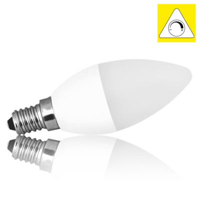 LED Leuchtmittel E14 C37 6W milk warmweiss DIMMBAR Kerze Glühbirne Lampe KWAZAR