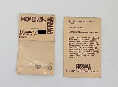 DETAIL ASSOCIATES American HO Scale Detailing Parts - Multi Listing - Picture 123 of 203