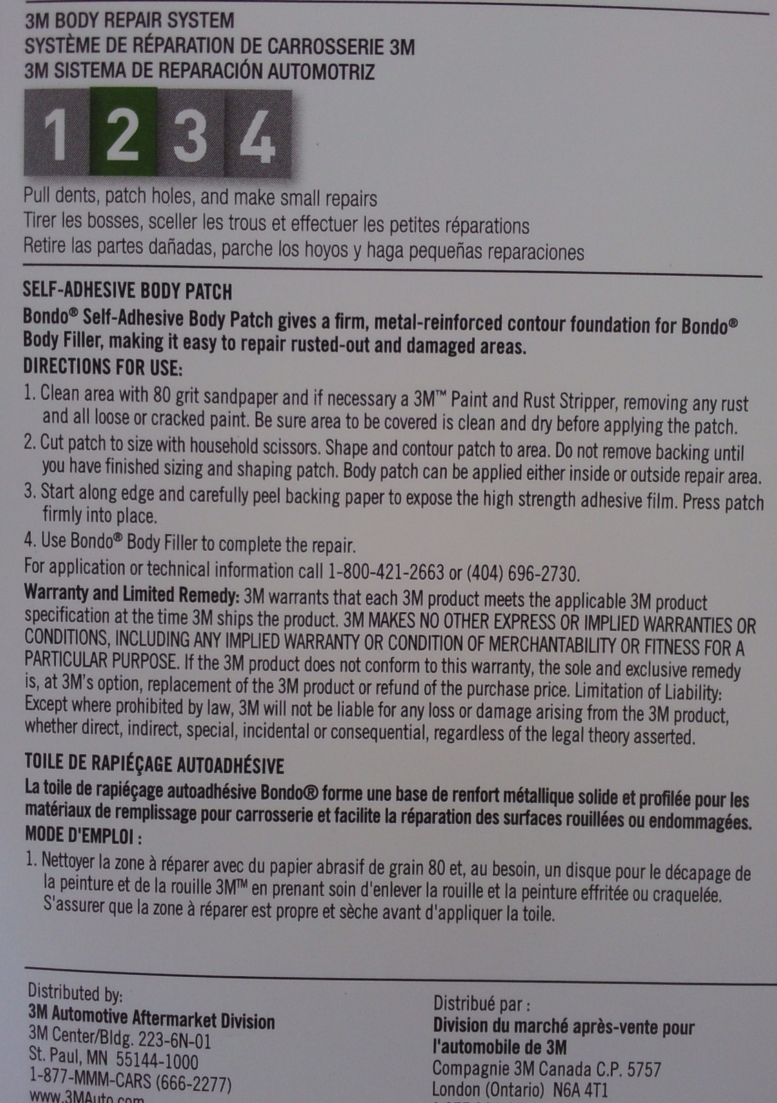 3M Bondo 932 SELF ADHESIVE PATCH Metal Mesh 2 Patches 5.9"x5.8" eBay