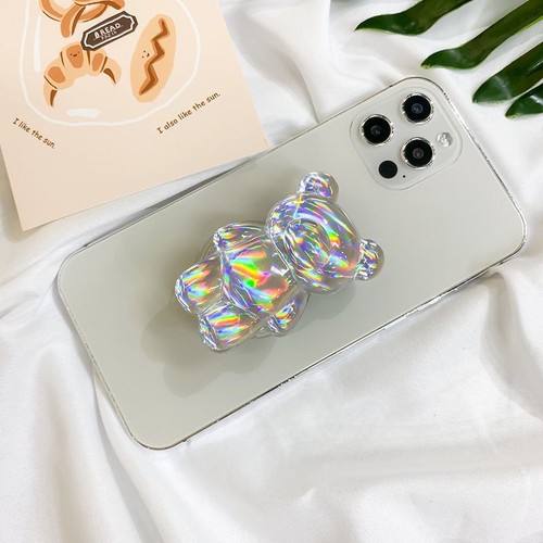 Bear Finger Holder Grip Tok Air Sac Ring Mobile Rotatable Stand For Cell Phone - Photo 6 sur 27
